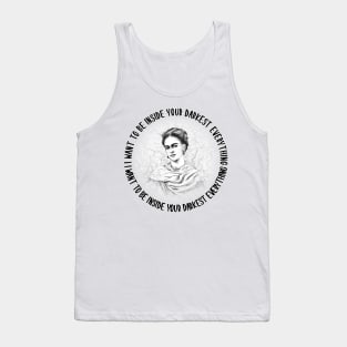 Frida Kahlo Drawing and Her Quotes Tank Top